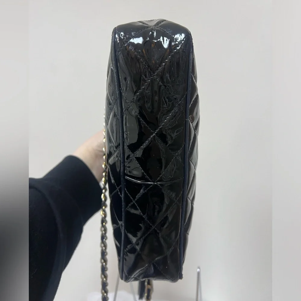 Chanel Black Camera Bag with Quilted Design. - Picture 5 of 10